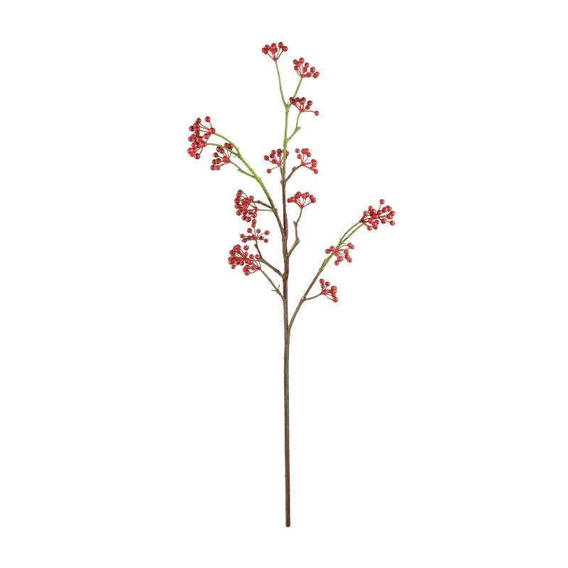 80 cm rote und blaue künstliche Beeren, realistisch, für Hochzeiten, Innendekoration, Café- und Einzelhandel, pflegeleicht