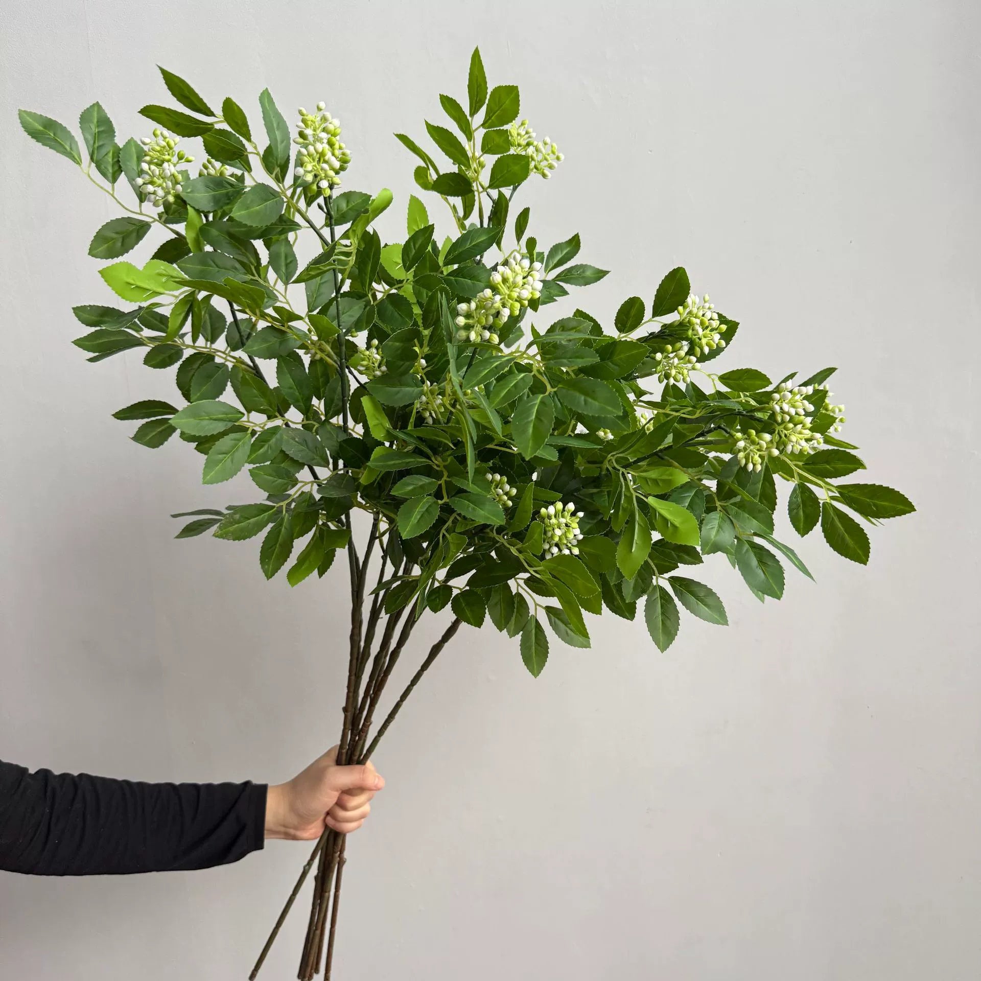 Künstliche Ulmenblätter und Buchenblätter, 86 cm, realistisch, herbstlich, ideal für Hochzeiten, Innendekoration, Floristen, Einzelhandel