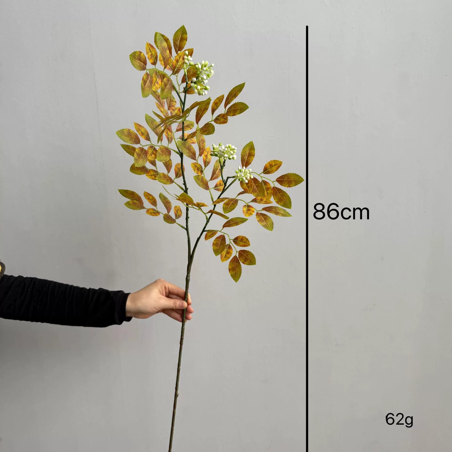 Künstliche Ulmenblätter und Buchenblätter, 86 cm, realistisch, herbstlich, ideal für Hochzeiten, Innendekoration, Floristen, Einzelhandel