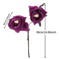 Faux-Rosen mit Spinnen, 38cm, Kunstseide, Gothic Halloween Deko, Hochzeiten, Partys, Innenräume