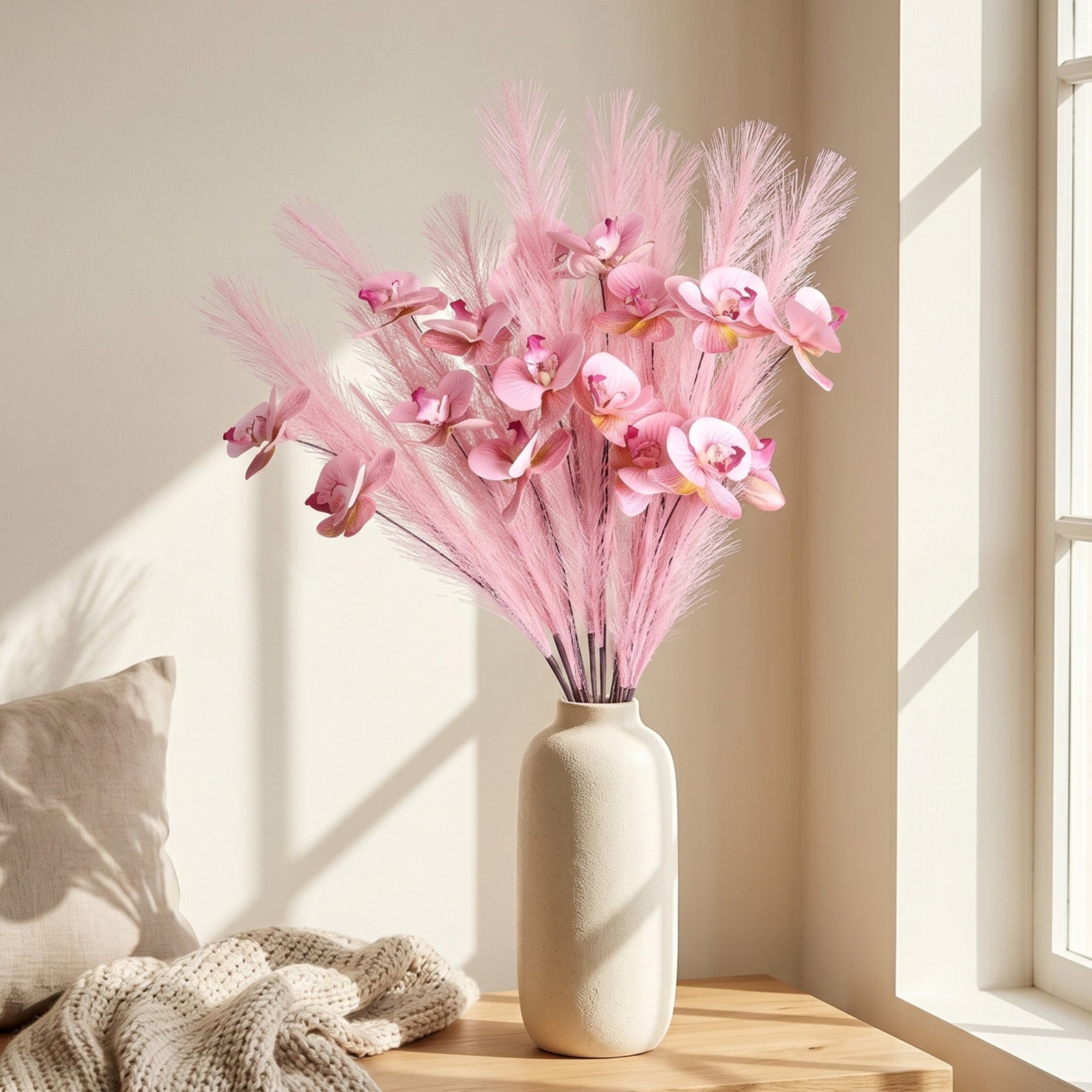 72cm Kunstseide Phalaenopsis Orchidee, 5 Stück, Real-Touch, Hochzeitsdekoration, Innendekor, Hotelgestaltung