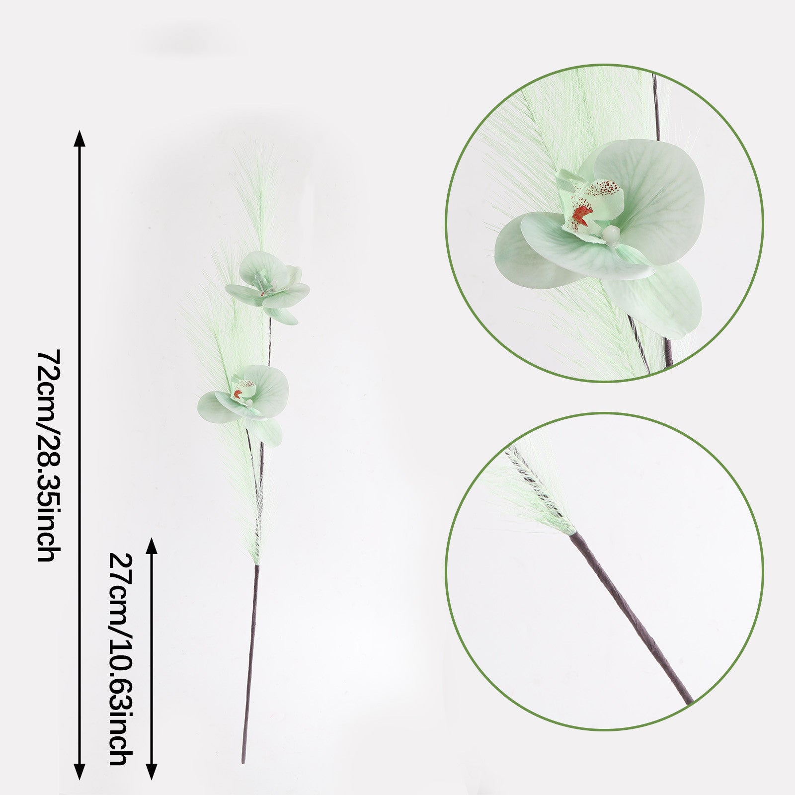 72cm Kunstseide Phalaenopsis Orchidee, 5 Stück, Real-Touch, Hochzeitsdekoration, Innendekor, Hotelgestaltung