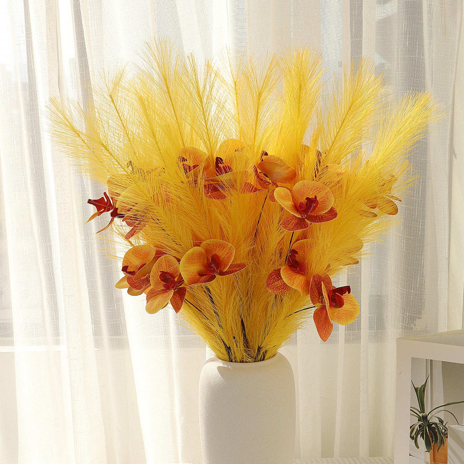 72cm Kunstseide Phalaenopsis Orchidee, 5 Stück, Real-Touch, Hochzeitsdekoration, Innendekor, Hotelgestaltung