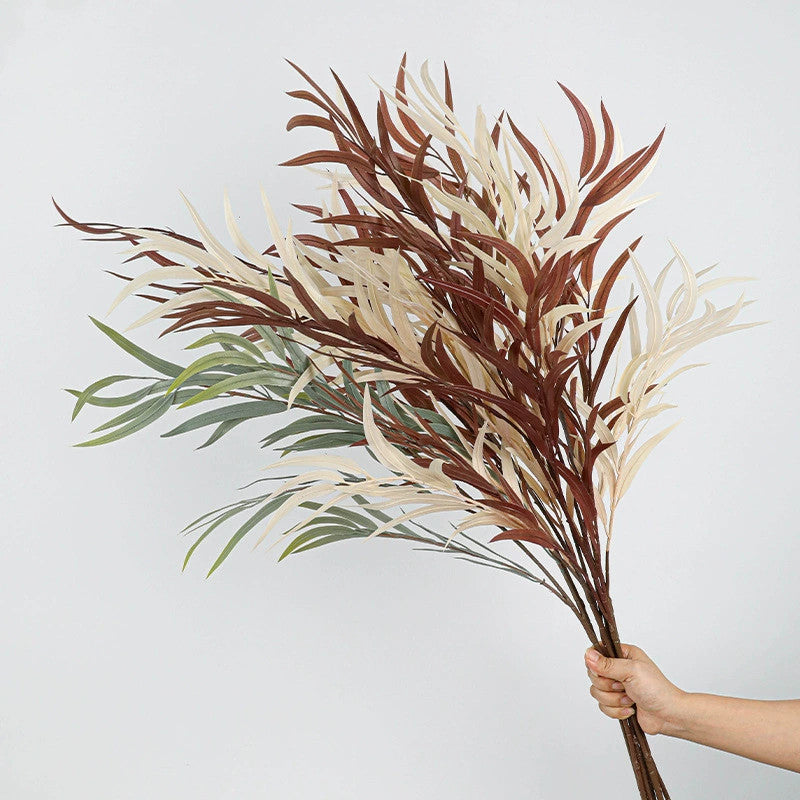 Künstliche Eukalyptusblätter, 110 cm lang, Kunststoff, realistisch für Hochzeiten, Wohnkultur, Geschäftsdékor, Brautstrauß, Floristik, saisonale Dekoration