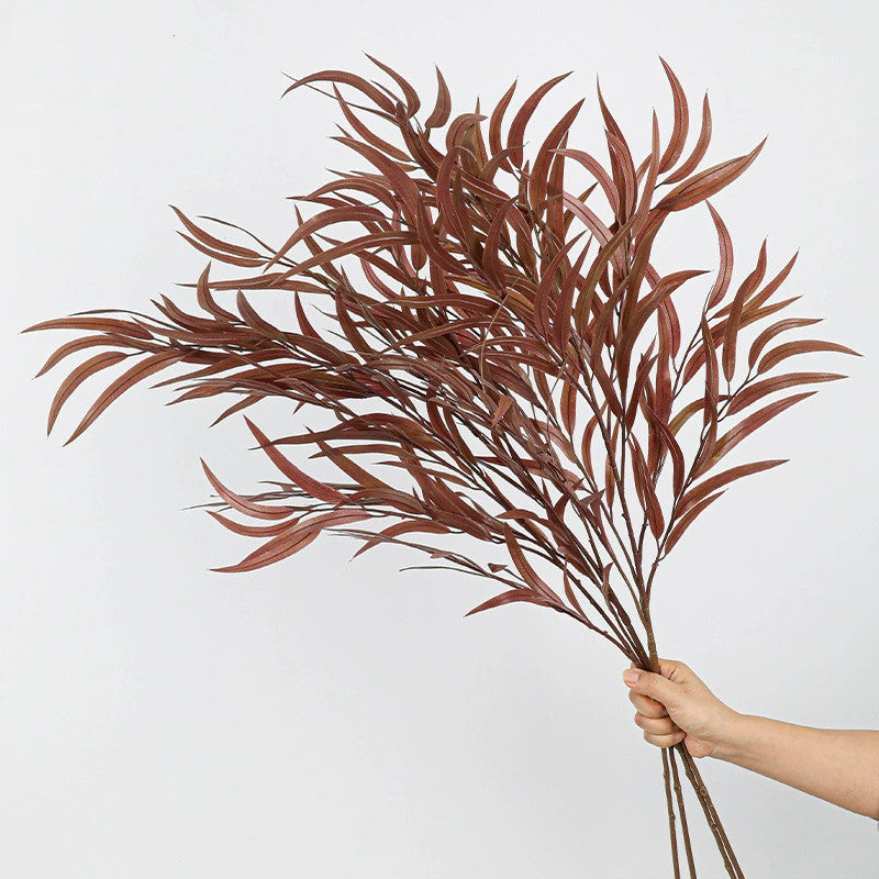 Künstliche Eukalyptusblätter, 110 cm lang, Kunststoff, realistisch für Hochzeiten, Wohnkultur, Geschäftsdékor, Brautstrauß, Floristik, saisonale Dekoration