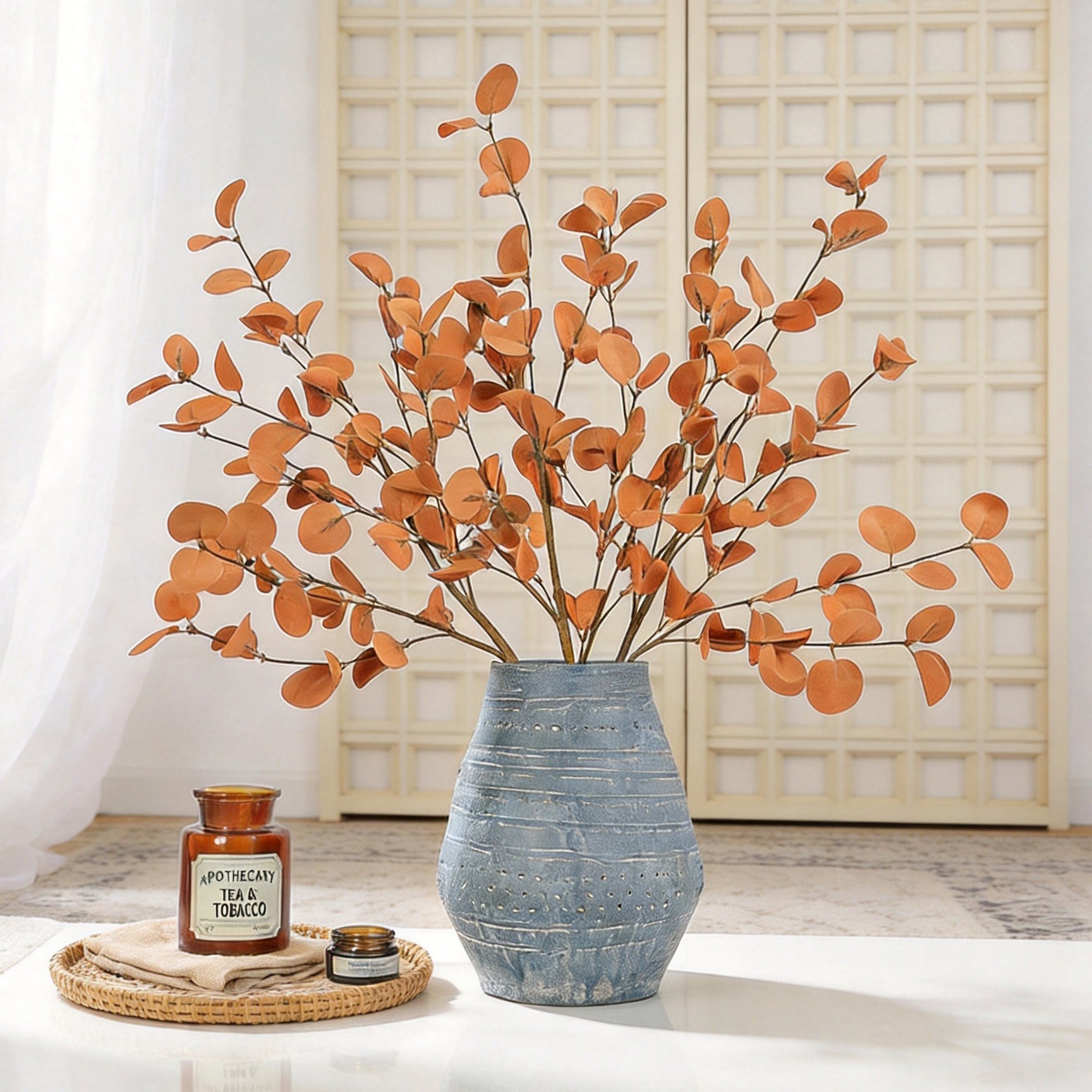 Eukalyptusblätter, 58cm, Kunstmaterial, modern, ideal für Hochzeiten, Wohnaccessoires, Café-Dekoration