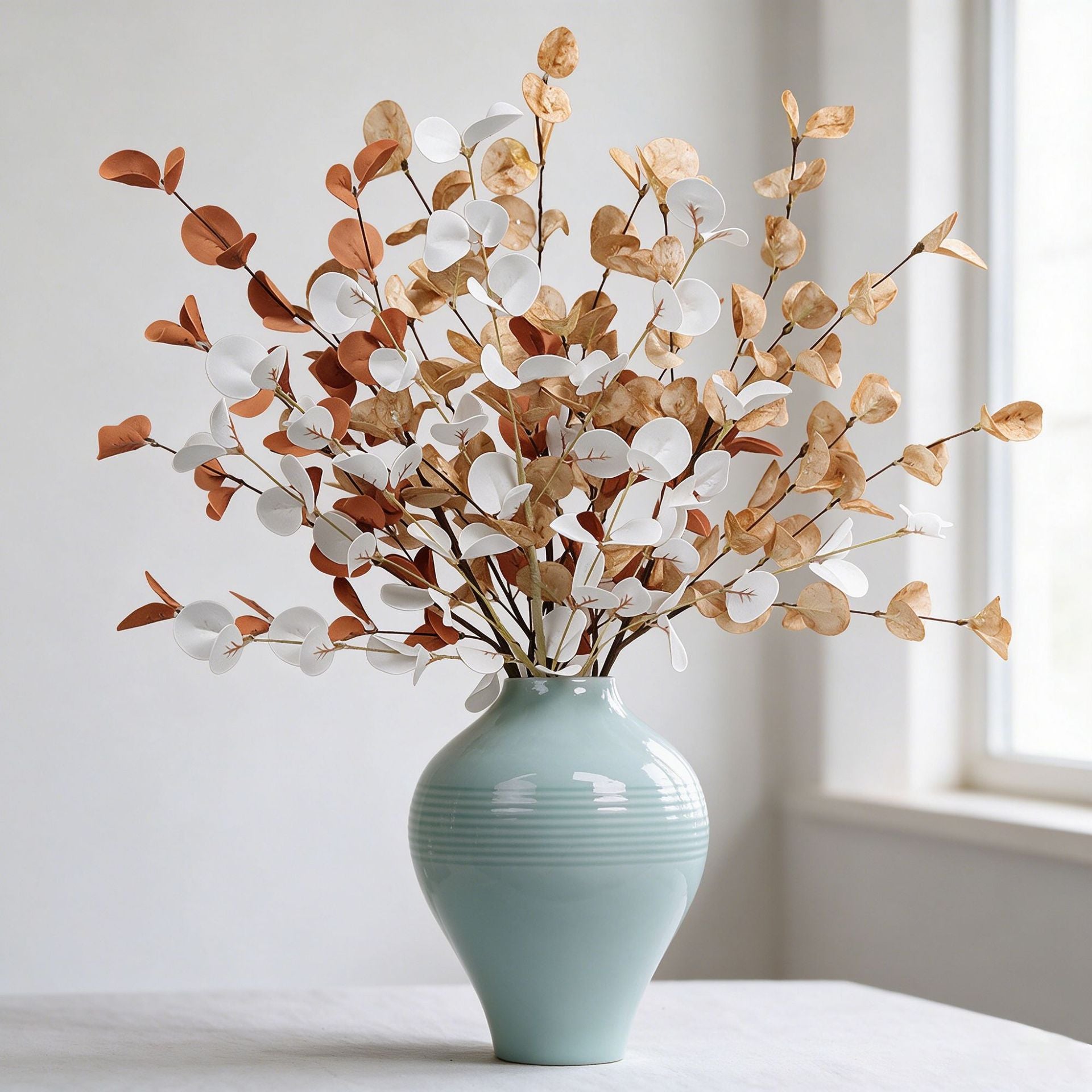 Eukalyptusblätter, 58cm, Kunstmaterial, modern, ideal für Hochzeiten, Wohnaccessoires, Café-Dekoration