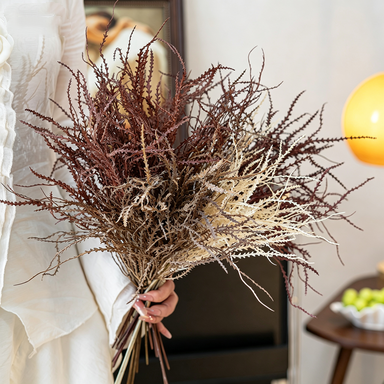 Künstliche Herbstblumenstrauß mit Korallenmoos, 45cm, Kunststoff, ideal für Hochzeiten, Innendekoration, Veranstaltungen