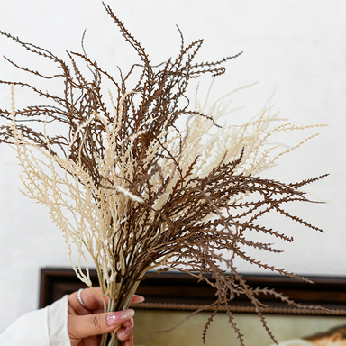 Künstliche Herbstblumenstrauß mit Korallenmoos, 45cm, Kunststoff, ideal für Hochzeiten, Innendekoration, Veranstaltungen