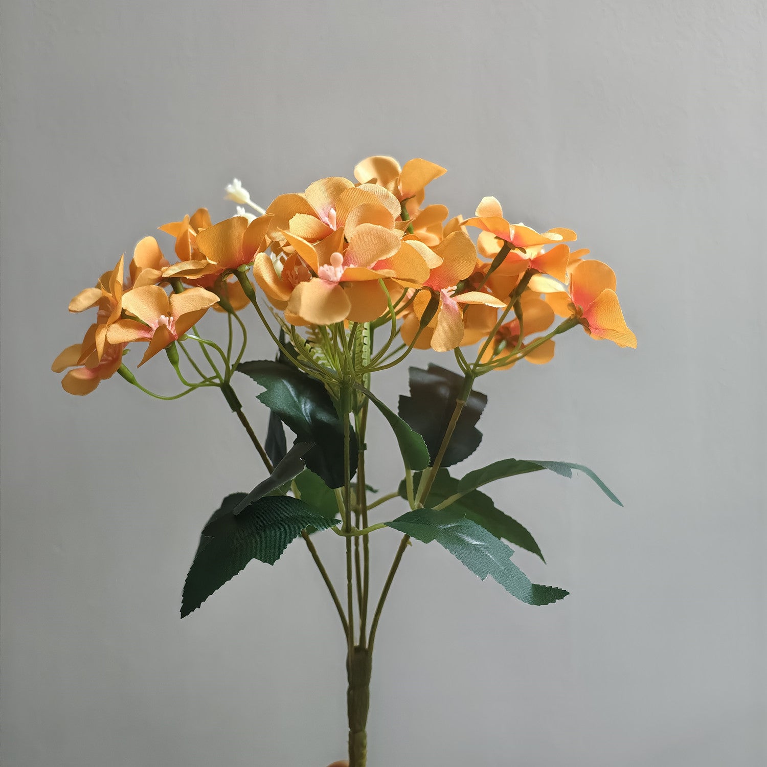 26cm Tangerine Peach Kunstblumenstrauß, Seide, Herbstdeko, Hochzeit, Innenraum, Café, Einzelhandel