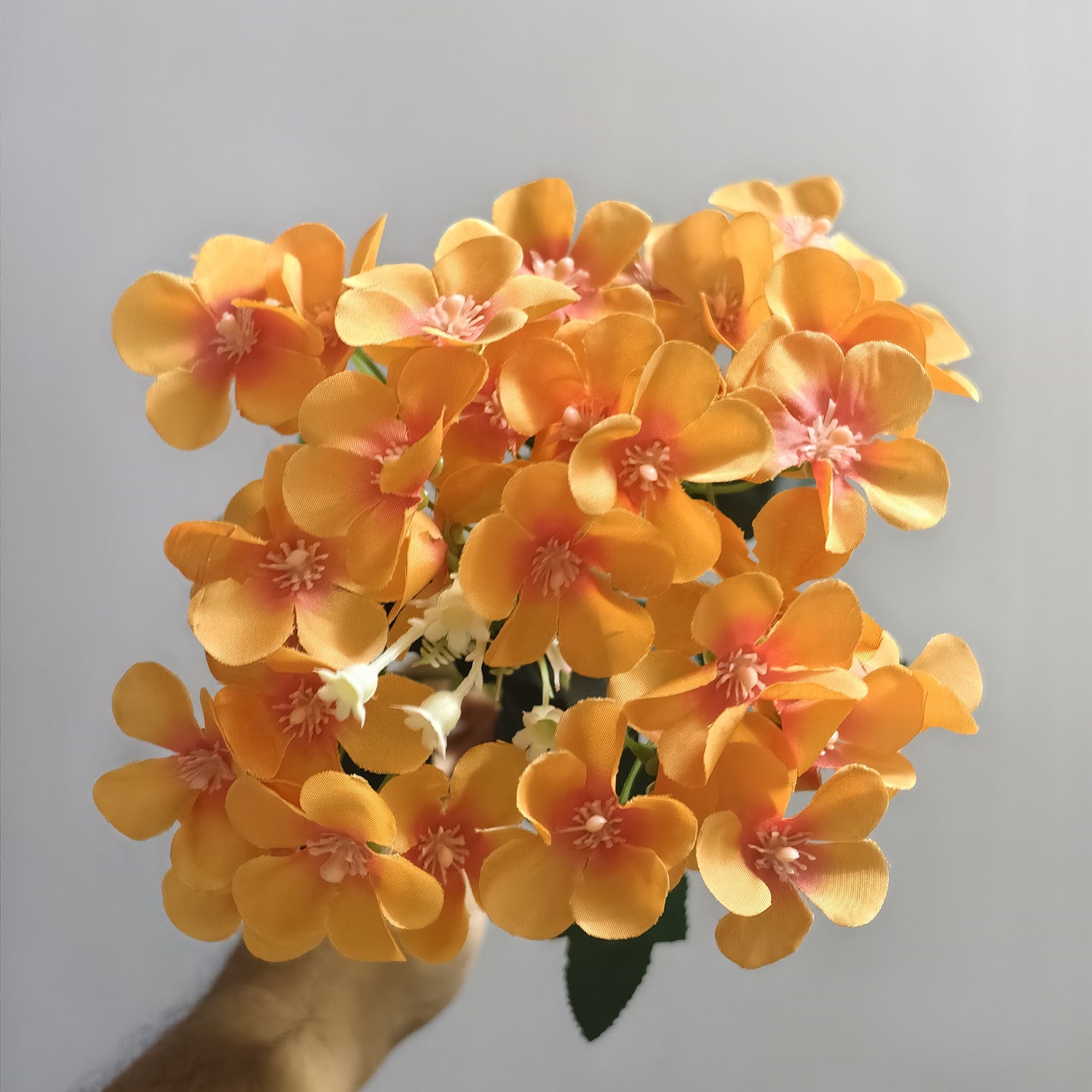 26cm Tangerine Peach Kunstblumenstrauß, Seide, Herbstdeko, Hochzeit, Innenraum, Café, Einzelhandel