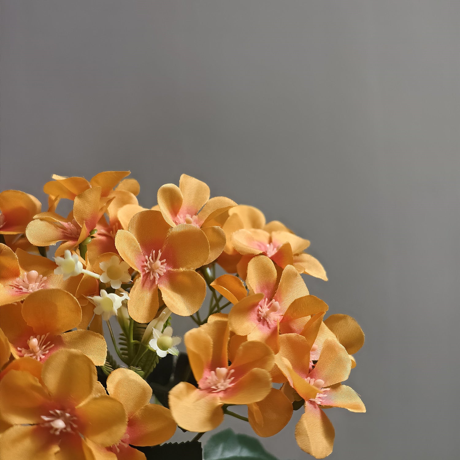 26cm Tangerine Peach Kunstblumenstrauß, Seide, Herbstdeko, Hochzeit, Innenraum, Café, Einzelhandel