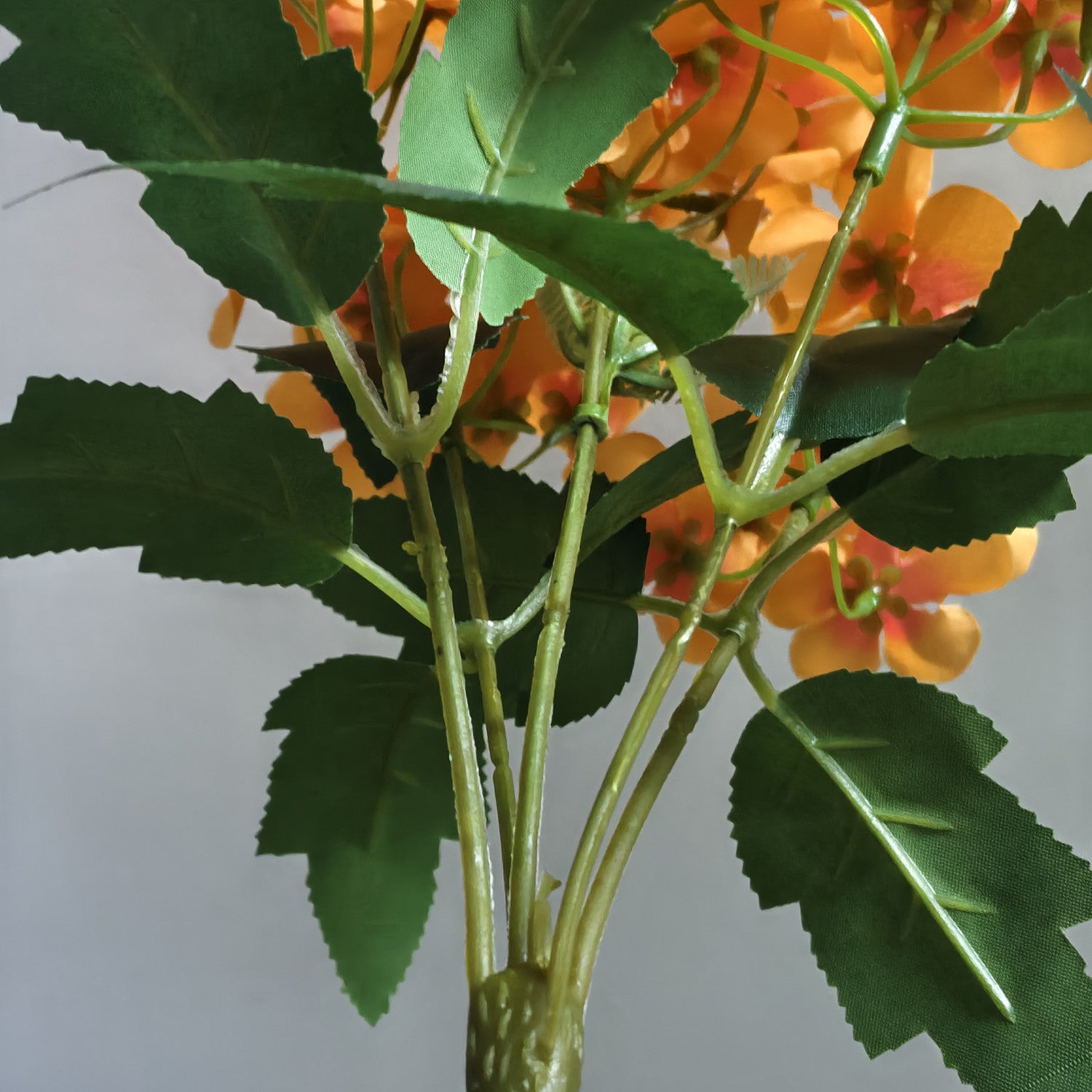 26cm Tangerine Peach Kunstblumenstrauß, Seide, Herbstdeko, Hochzeit, Innenraum, Café, Einzelhandel