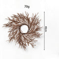 Weihnachtskranz mit Kerzenhalter, 2-farbiger Nordmanntanne-Kunststoff, 30 cm Durchmesser, realistische Optik, für Hochzeiten, Dekoration, Innenbereich