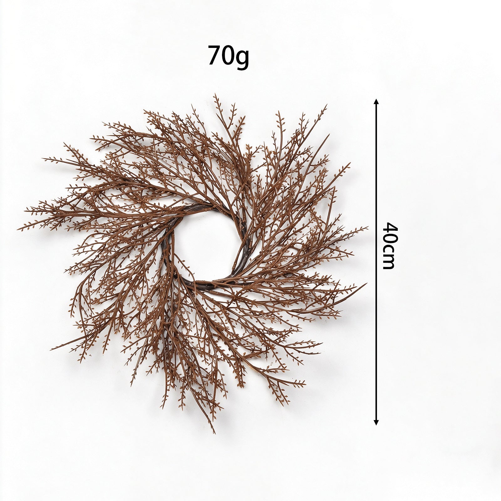Weihnachtskranz mit Kerzenhalter, 2-farbiger Nordmanntanne-Kunststoff, 30 cm Durchmesser, realistische Optik, für Hochzeiten, Dekoration, Innenbereich