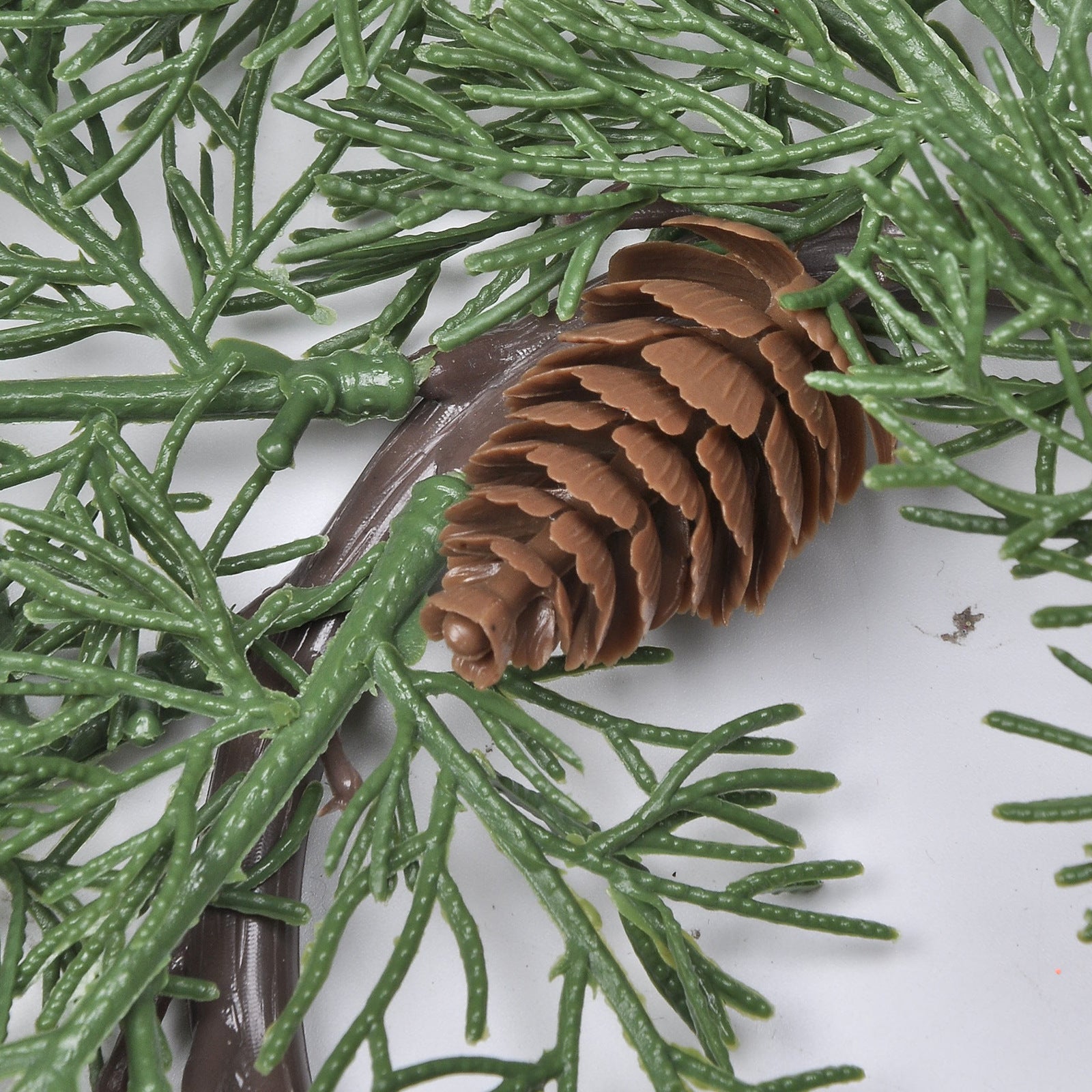 Weihnachtskranz mit Kerzenhalter, 2-farbiger Nordmanntanne-Kunststoff, 30 cm Durchmesser, realistische Optik, für Hochzeiten, Dekoration, Innenbereich