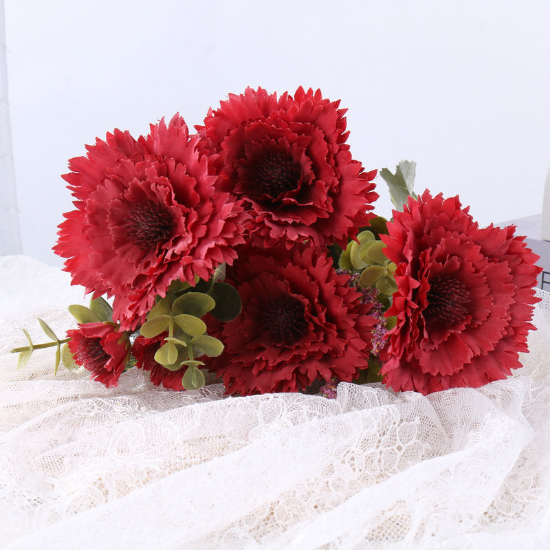 Künstliche Ballchrysantheme, 30 cm, Seidenblume, Hochzeitsdekoration, Wohnaccessoire, realistische Optik, für Vasen und Brautsträuße