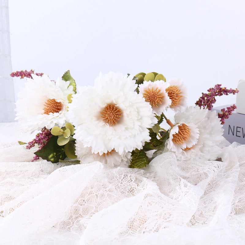 Künstliche Ballchrysantheme, 30 cm, Seidenblume, Hochzeitsdekoration, Wohnaccessoire, realistische Optik, für Vasen und Brautsträuße