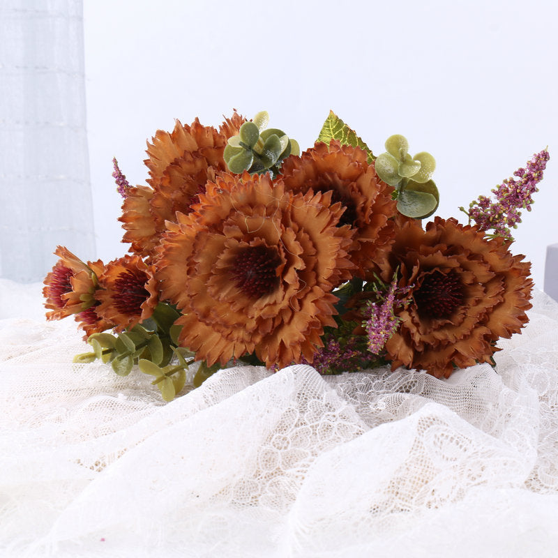 Künstliche Ballchrysantheme, 30 cm, Seidenblume, Hochzeitsdekoration, Wohnaccessoire, realistische Optik, für Vasen und Brautsträuße