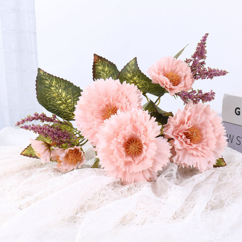 Künstliche Ballchrysantheme, 30 cm, Seidenblume, Hochzeitsdekoration, Wohnaccessoire, realistische Optik, für Vasen und Brautsträuße