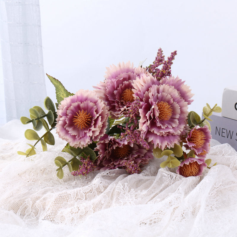 Künstliche Ballchrysantheme, 30 cm, Seidenblume, Hochzeitsdekoration, Wohnaccessoire, realistische Optik, für Vasen und Brautsträuße