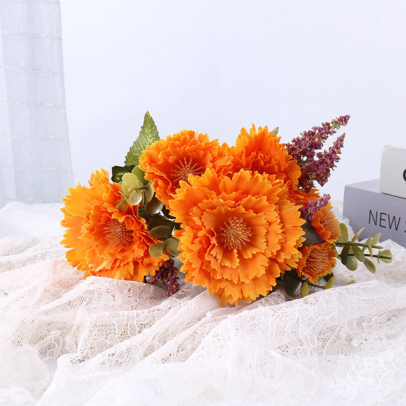 Künstliche Ballchrysantheme, 30 cm, Seidenblume, Hochzeitsdekoration, Wohnaccessoire, realistische Optik, für Vasen und Brautsträuße