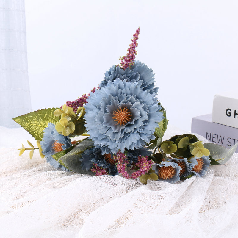 Künstliche Ballchrysantheme, 30 cm, Seidenblume, Hochzeitsdekoration, Wohnaccessoire, realistische Optik, für Vasen und Brautsträuße