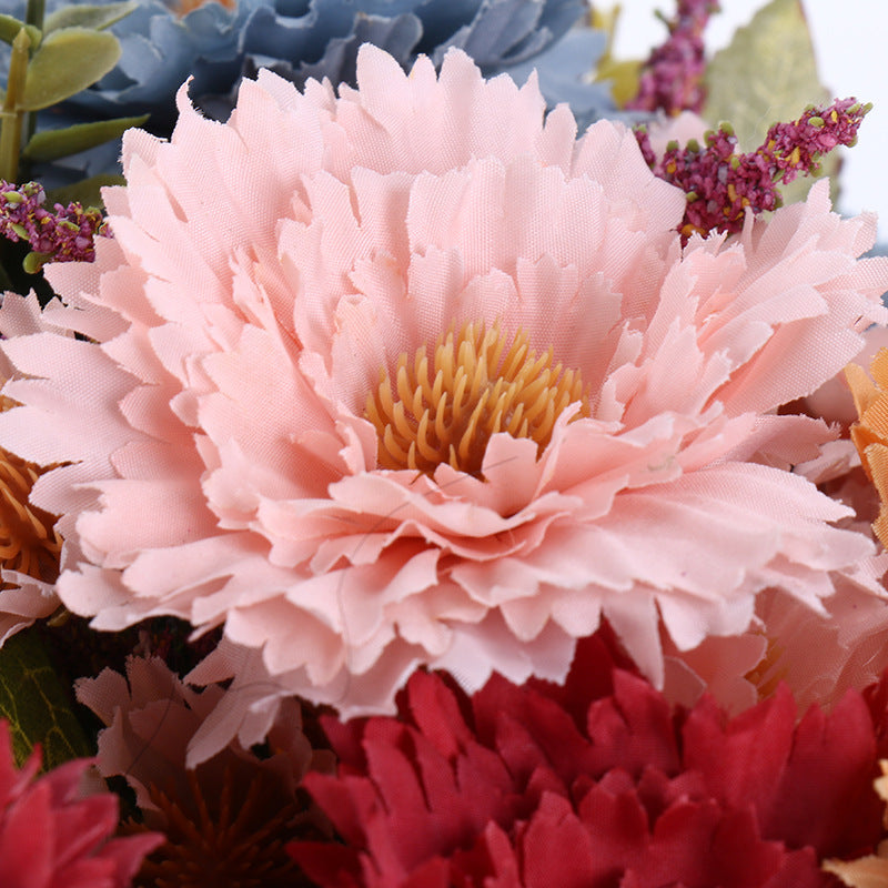 Künstliche Ballchrysantheme, 30 cm, Seidenblume, Hochzeitsdekoration, Wohnaccessoire, realistische Optik, für Vasen und Brautsträuße