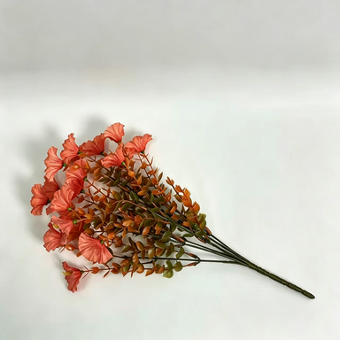 Künstliche Seidenblumen, 12 cm lang, Eukalyptus mit Morgenröte, für Hochzeiten, Wohnkultur, Cottagecore-Dekoration, realistische Blumenarrangements