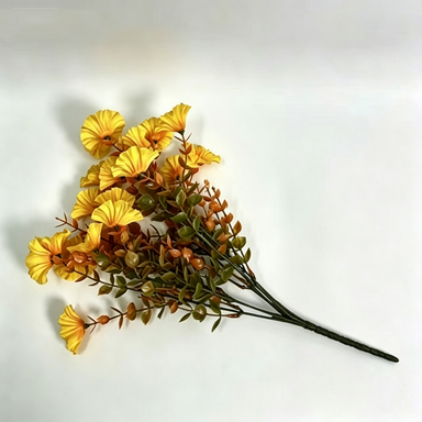 Künstliche Seidenblumen, 12 cm lang, Eukalyptus mit Morgenröte, für Hochzeiten, Wohnkultur, Cottagecore-Dekoration, realistische Blumenarrangements