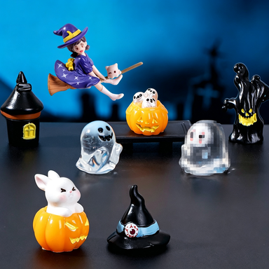 Halloween-Dekoration Wasserball-Set, 15 Stück, Kunstharz, Geister, Kürbisse, Skelette, 3er-Pack, für Hochzeiten, Geschäfte, Zuhause