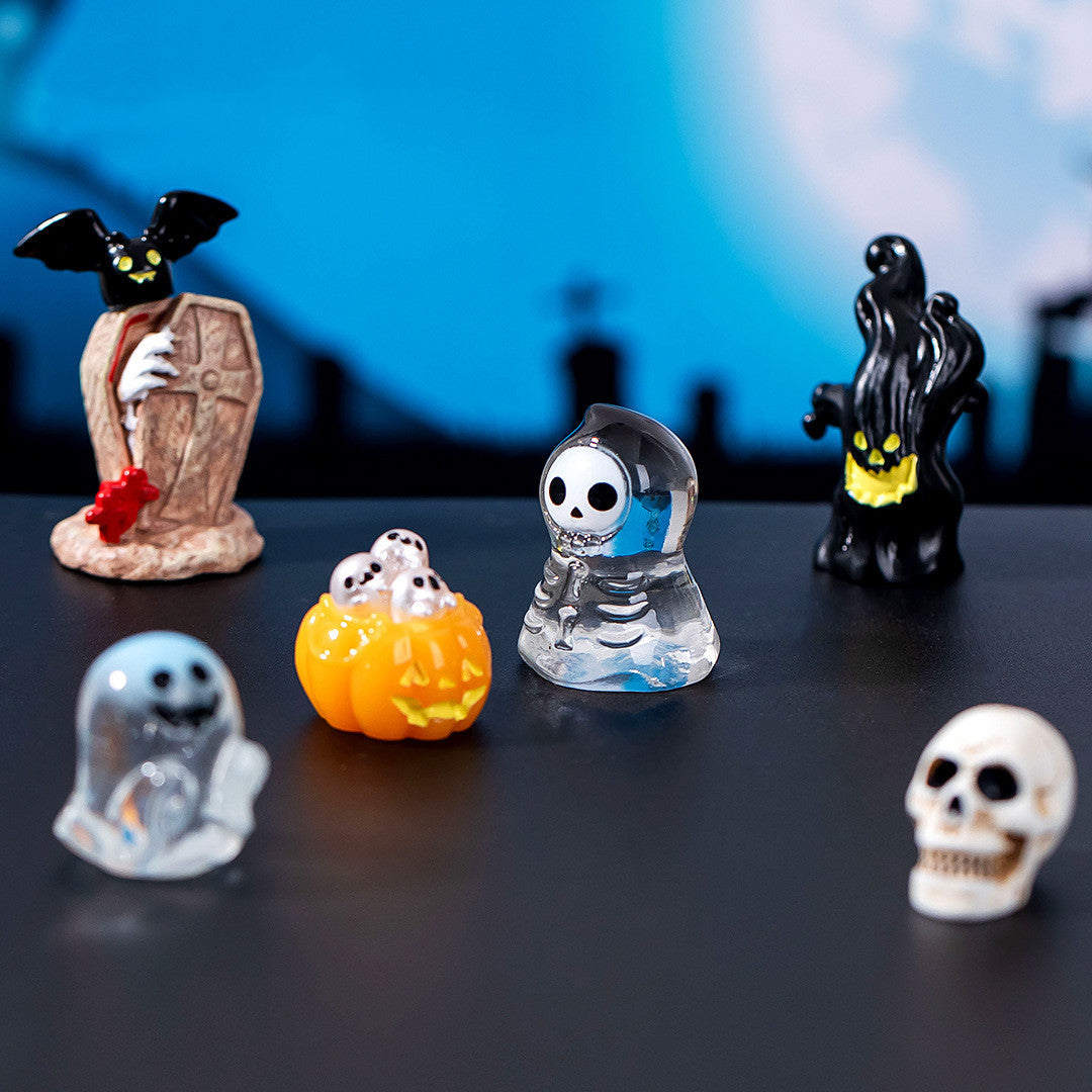 Halloween-Dekoration Wasserball-Set, 15 Stück, Kunstharz, Geister, Kürbisse, Skelette, 3er-Pack, für Hochzeiten, Geschäfte, Zuhause