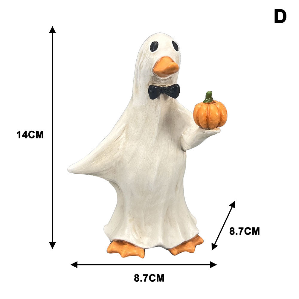 Halloween-Dekoration: Ente, Mumie, Kürbis, Schnitter, Hexe, Geist – 10 cm Tischdekoration aus Harz, für Party, Hochzeit, Geschäft, Grab