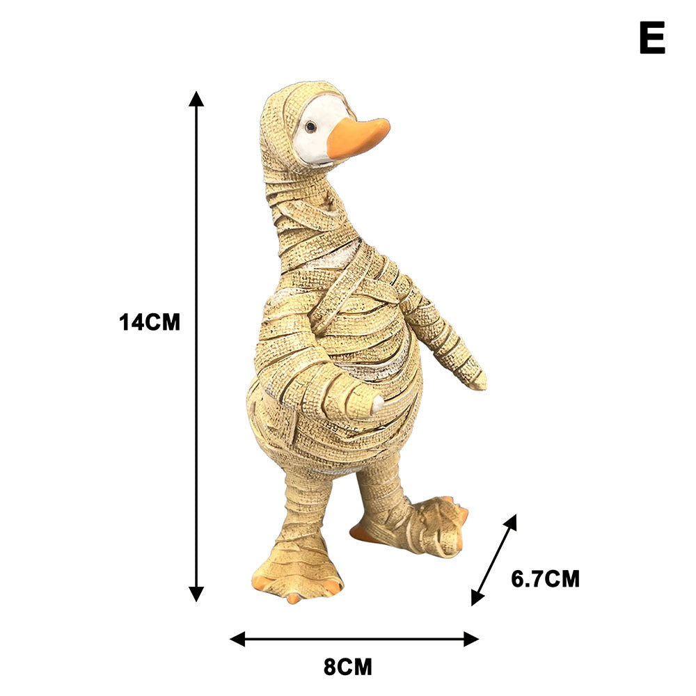 Halloween-Dekoration: Ente, Mumie, Kürbis, Schnitter, Hexe, Geist – 10 cm Tischdekoration aus Harz, für Party, Hochzeit, Geschäft, Grab