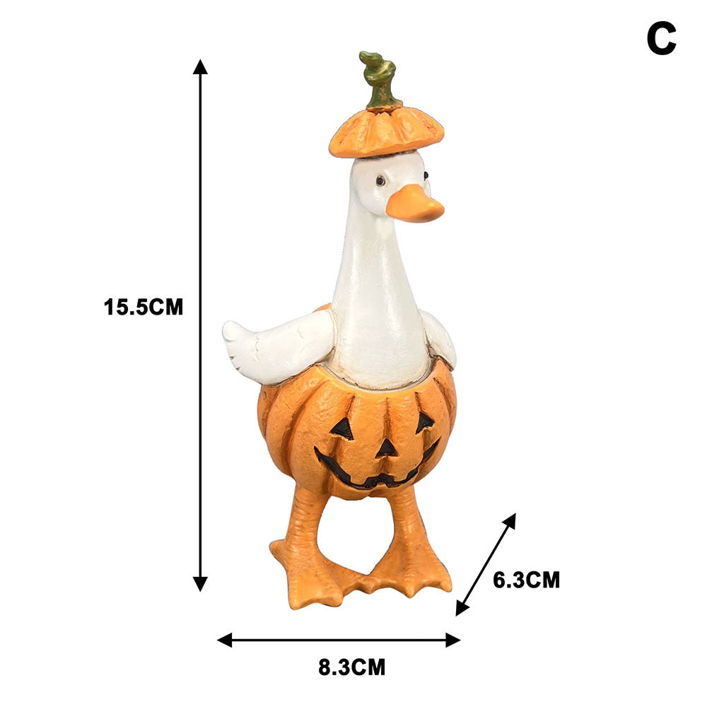 Halloween-Dekoration: Ente, Mumie, Kürbis, Schnitter, Hexe, Geist – 10 cm Tischdekoration aus Harz, für Party, Hochzeit, Geschäft, Grab