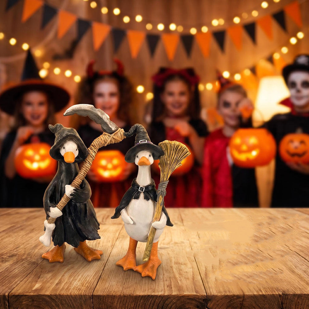 Halloween-Dekoration: Ente, Mumie, Kürbis, Schnitter, Hexe, Geist – 10 cm Tischdekoration aus Harz, für Party, Hochzeit, Geschäft, Grab