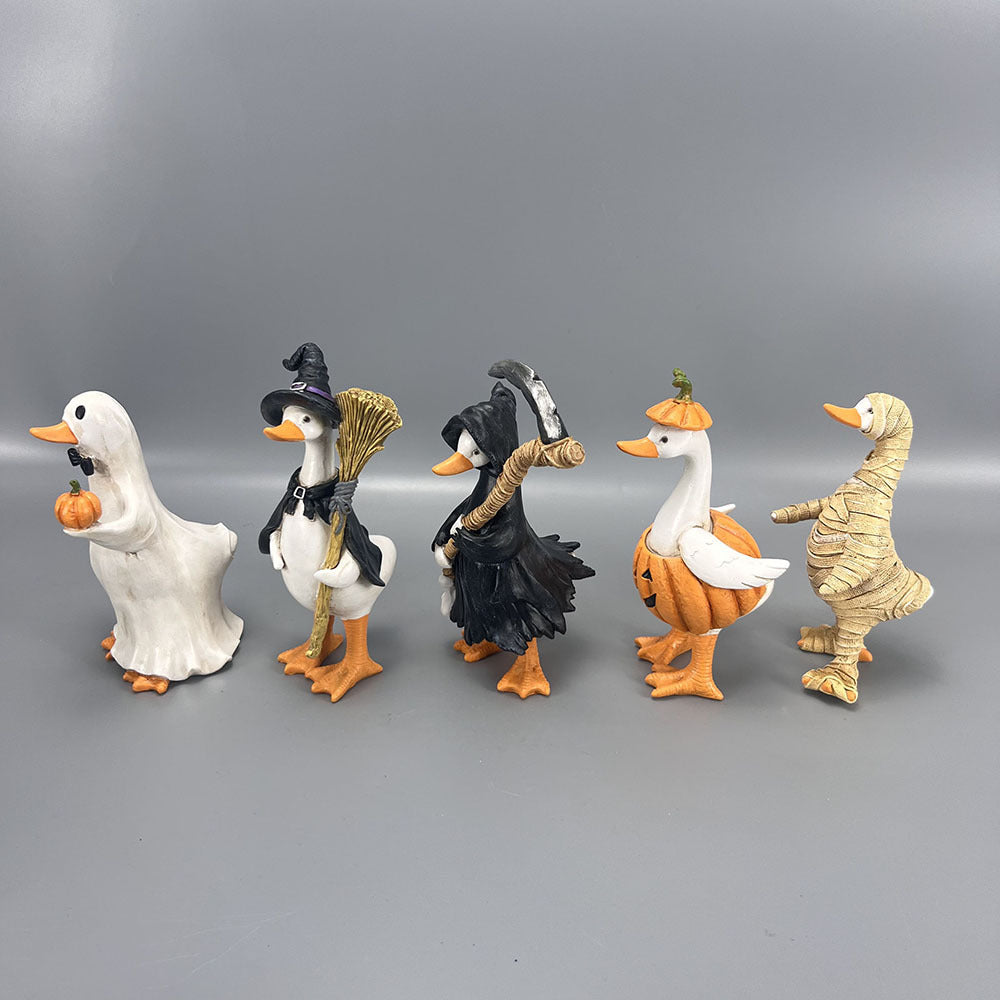 Halloween-Dekoration: Ente, Mumie, Kürbis, Schnitter, Hexe, Geist – 10 cm Tischdekoration aus Harz, für Party, Hochzeit, Geschäft, Grab