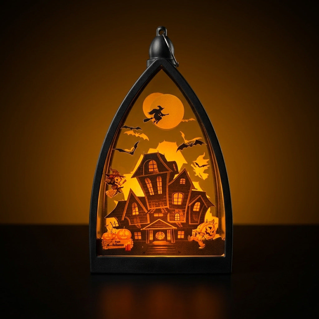 Halloween-Deko Kürbis, Geisterhaus, Skelett, 9,5 x 5 x 16 cm, realistische Kunststoff-Dekoration für Innen & Außen, Grusel-Deko für Partys, Geschäfte, Events