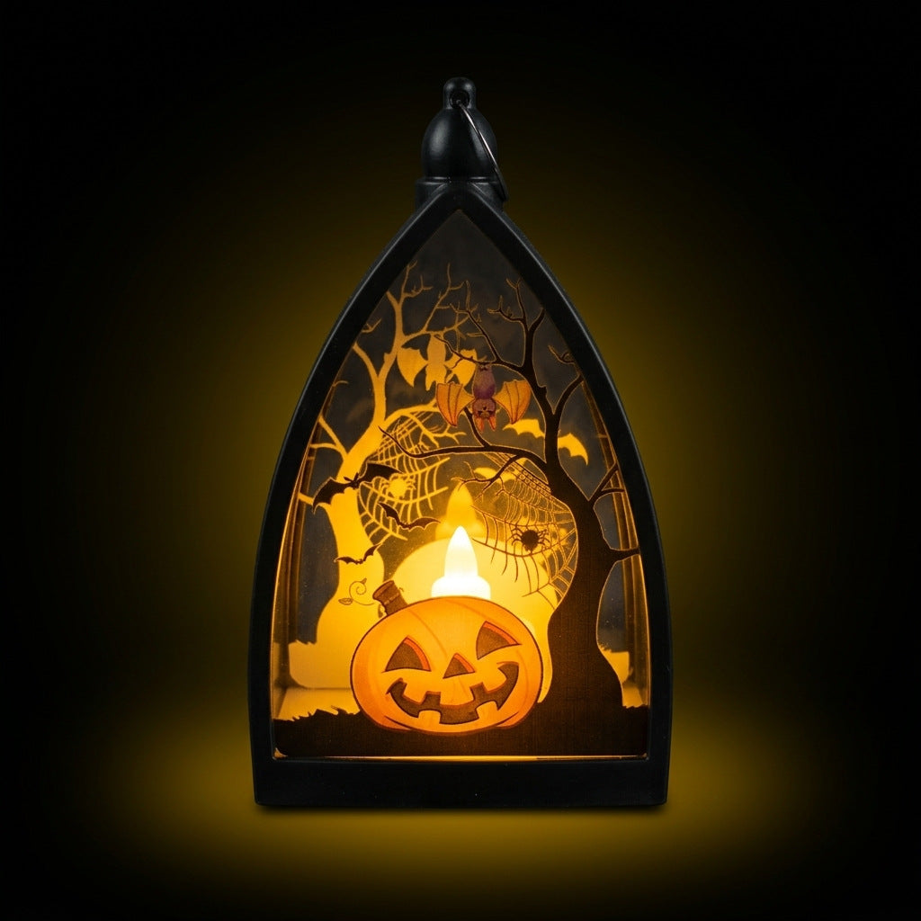 Halloween-Deko Kürbis, Geisterhaus, Skelett, 9,5 x 5 x 16 cm, realistische Kunststoff-Dekoration für Innen & Außen, Grusel-Deko für Partys, Geschäfte, Events
