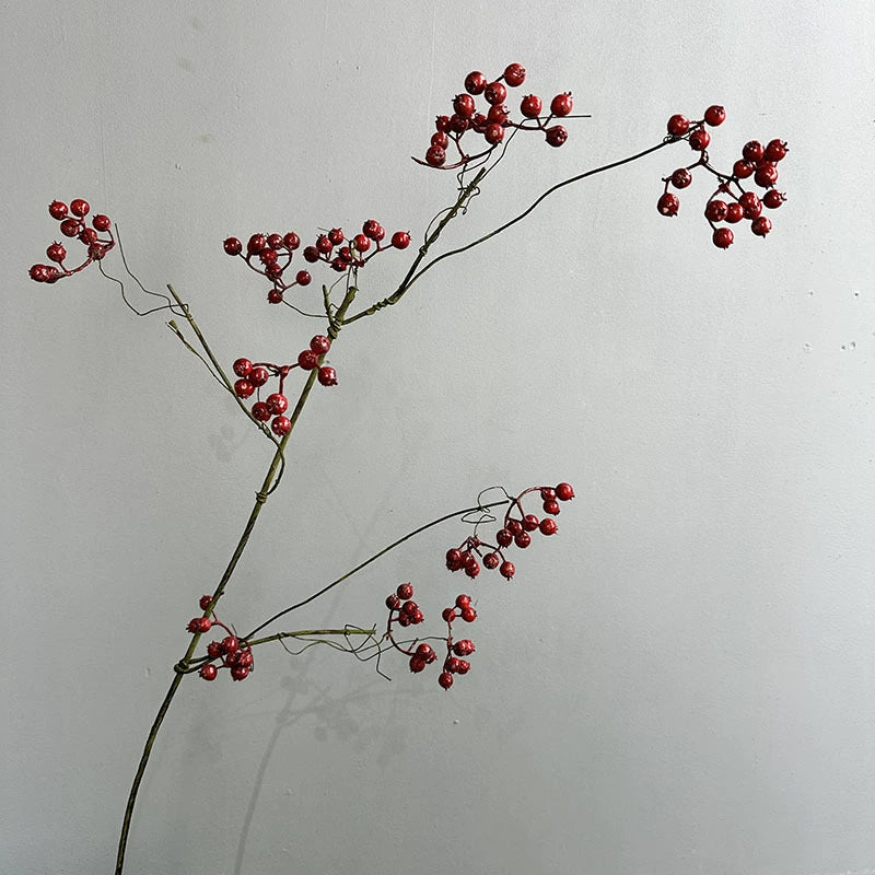 Künstliche Winterbeeren-Zweigdekoration, 110 cm, Real-Touch, für Hochzeiten, Floristik, Wohnaccessoires, Hotel-Dekoration