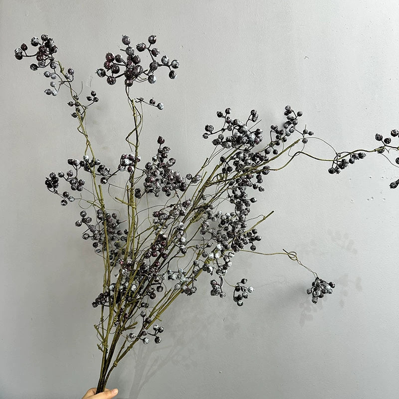 Künstliche Winterbeeren-Zweigdekoration, 110 cm, Real-Touch, für Hochzeiten, Floristik, Wohnaccessoires, Hotel-Dekoration