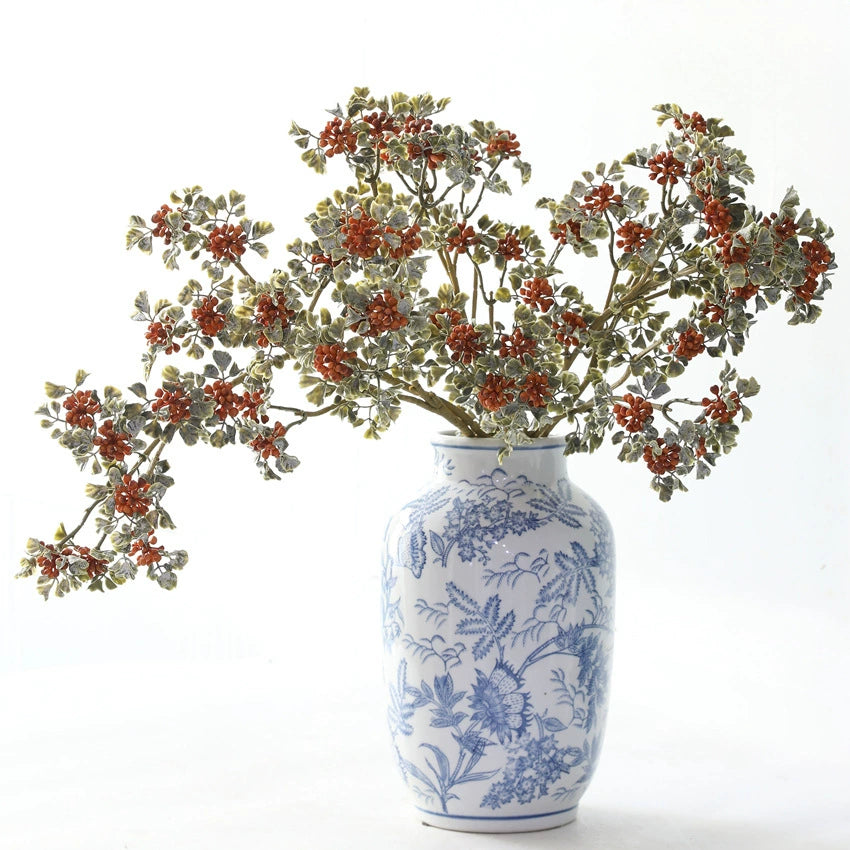 Künstliche Herbstbeeren mit Lace-Effekt, 60 cm, Real-Touch, für Hochzeiten, Home-Dekoration, Floristik, Hotel-Deko, 3 Farben