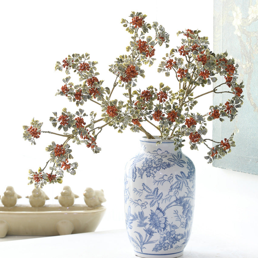 Künstliche Herbstbeeren mit Lace-Effekt, 60 cm, Real-Touch, für Hochzeiten, Home-Dekoration, Floristik, Hotel-Deko, 3 Farben