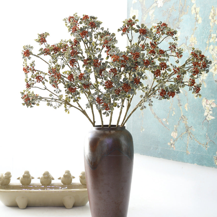 Künstliche Herbstbeeren mit Lace-Effekt, 60 cm, Real-Touch, für Hochzeiten, Home-Dekoration, Floristik, Hotel-Deko, 3 Farben