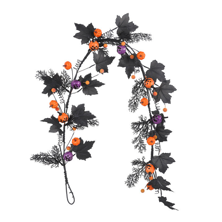 Künstliche Ahornblätter-Ranke, 150 cm, Real-Touch, Dekoration für Hochzeiten, Herbst, Halloween, Blumenarrangements, Innen- und Außendekoration