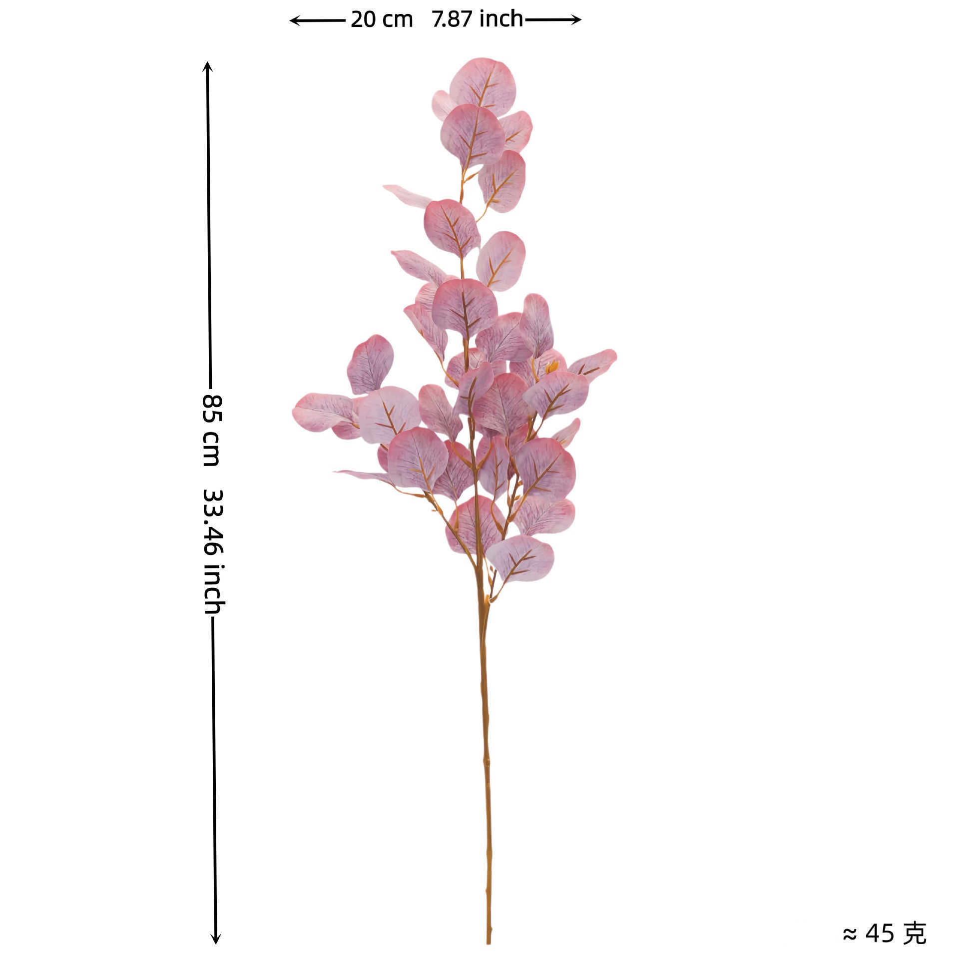 Künstliche Eukalyptuszweige mit Apfelblättern, 85 cm lang, hochrealistisch für Wohnkultur, Hochzeiten, Events, Geschäftsdékor