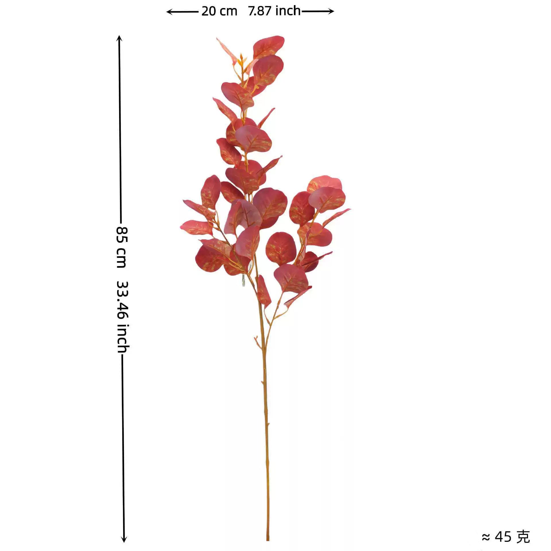 Künstliche Eukalyptuszweige mit Apfelblättern, 85 cm lang, hochrealistisch für Wohnkultur, Hochzeiten, Events, Geschäftsdékor