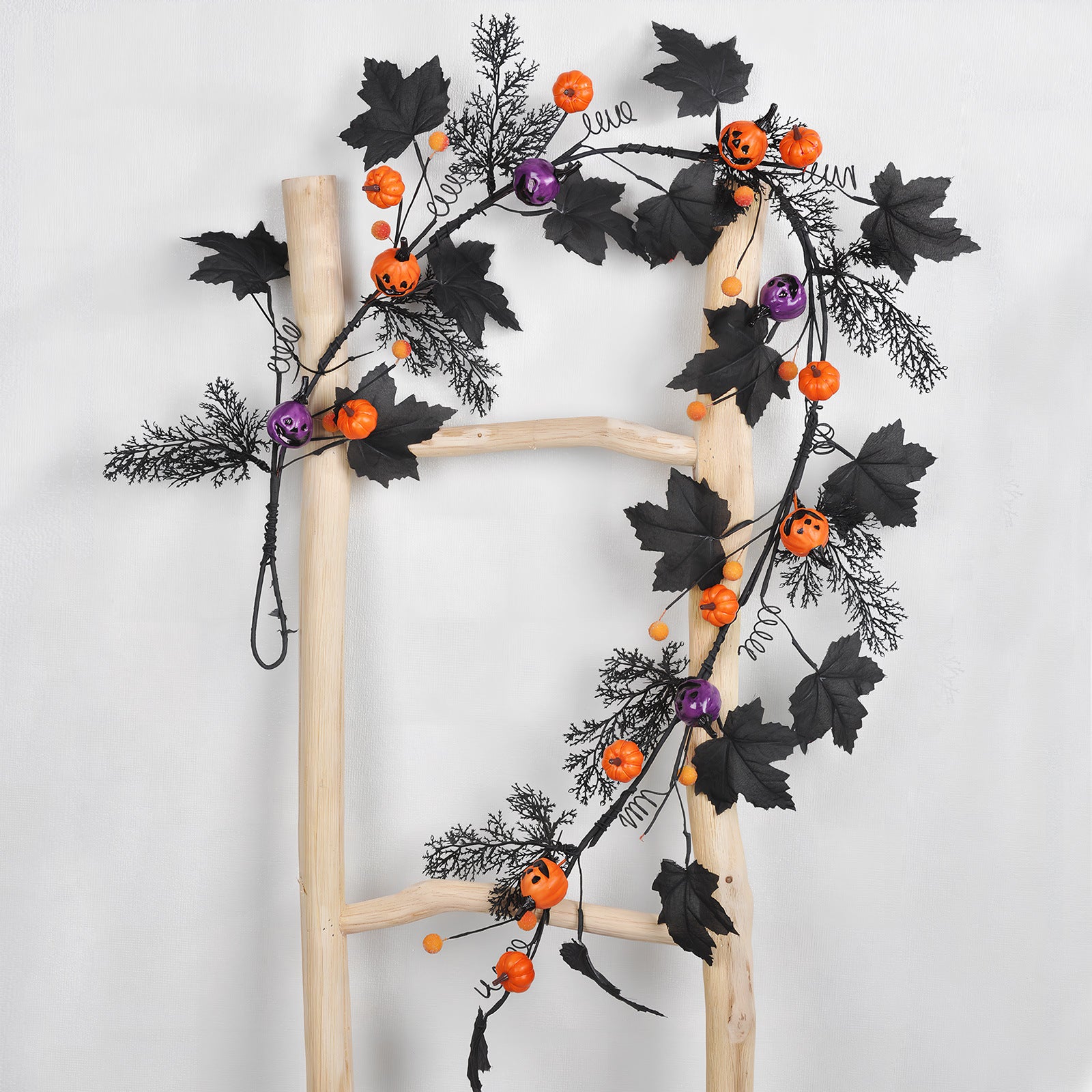 Künstliche Ahornblätter-Ranke, 150 cm, Real-Touch, Dekoration für Hochzeiten, Herbst, Halloween, Blumenarrangements, Innen- und Außendekoration