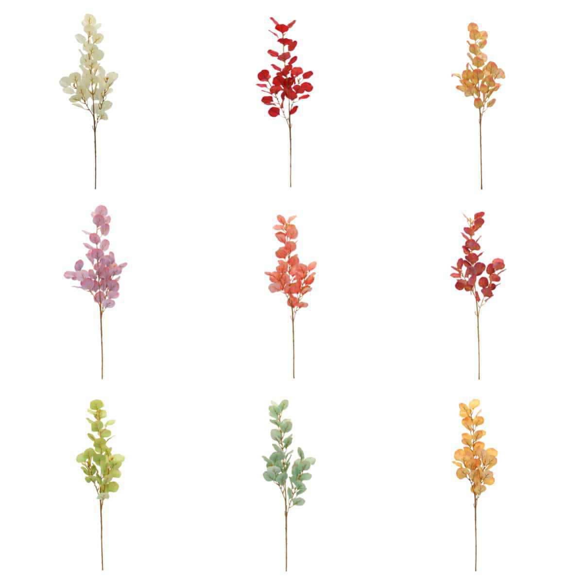 Künstliche Eukalyptuszweige mit Apfelblättern, 85 cm lang, hochrealistisch für Wohnkultur, Hochzeiten, Events, Geschäftsdékor