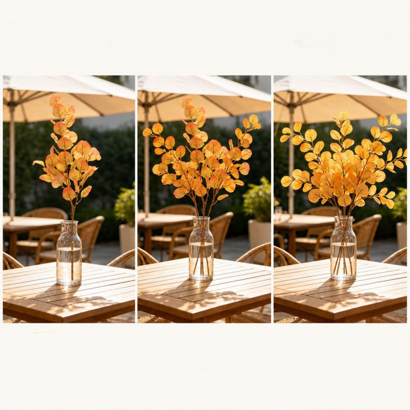 Künstliche Eukalyptuszweige mit Apfelblättern, 85 cm lang, hochrealistisch für Wohnkultur, Hochzeiten, Events, Geschäftsdékor